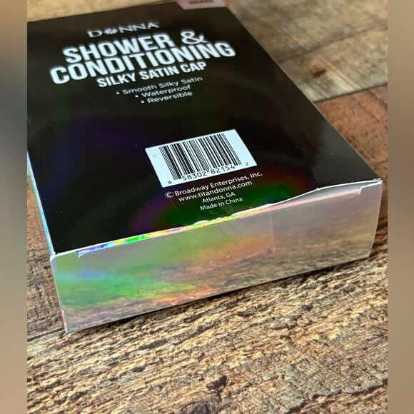 Donna Set Of 3 Shower & Conditioning Silky Satin Cap Waterproof Red Blue Black - Picture 6 of 6